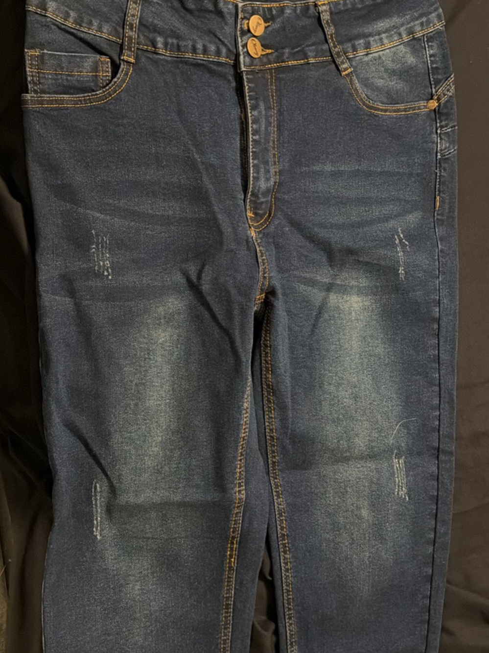 Women's Dark Blue Stretch Denim Jeans